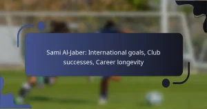 Sami Al-Jaber: International goals, Club successes, Career longevity