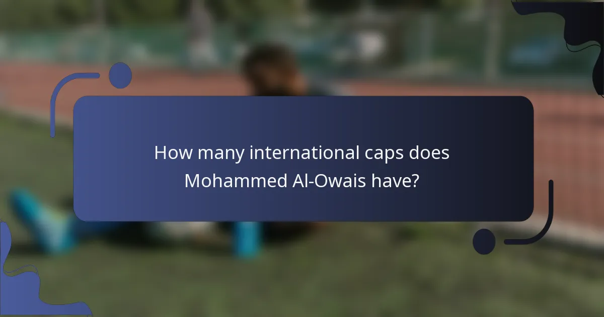 How many international caps does Mohammed Al-Owais have?