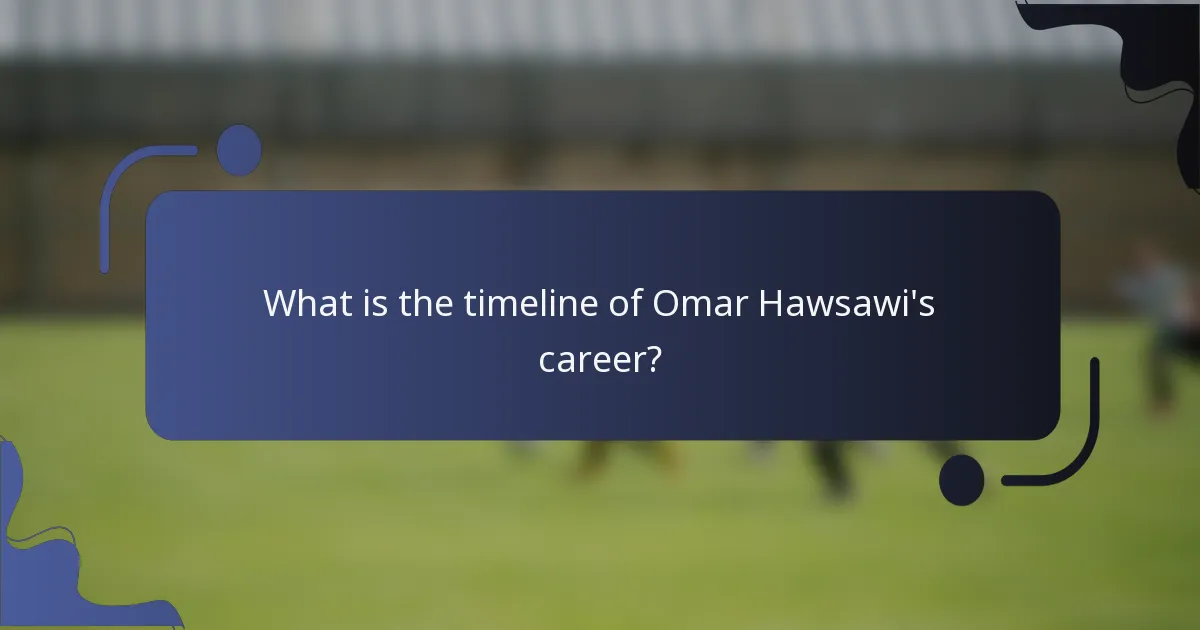 What is the timeline of Omar Hawsawi's career?